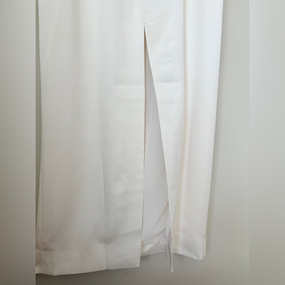 NEW Reformation Ariyah Corset Satin Maxi Dress Ivory Bridal | US 0 UK 4 - Picture 12 of 14